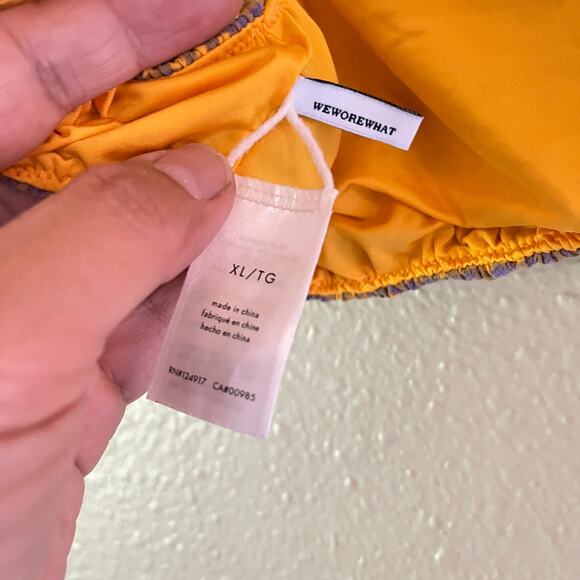 WeWoreWhat seersucker Scrunchie bikini top - Picture 4 of 7